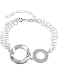 Fashion Link Bracelet With 2" Extention Sterling Silver 07.50 Inch Brc727