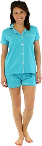 Sleepyheads Women's Jersey Stretch Short Sleeve and Shorts Pajama Pj Set