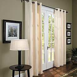 Grommet Top Insulated Curtain Pair 40x84 - BLUE STRIPE - Improvements