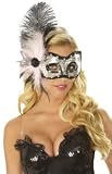 Pink Cat Eyes Feather Mask Adult (One-Size)