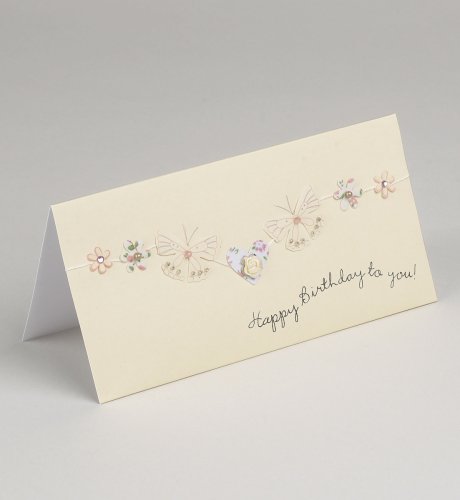 Handmade Butterfly Garland Birthday Card
