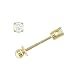 14K Yellow Gold Diamond Stud Earrings for Infants