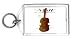 Keychain with violin, sitting, instrument, bird, flock