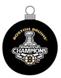 Boston Bruins Stanley Cup Champions Blk Glass Christmas Ornament