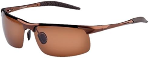 Attol-2014 Men Fashion Metal Frame Driving Polarized Sunglasses (Brown)