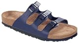 Birkenstock Slipper   Florida   aus Birko-Flor in blau mit schmalem Fussbett und Weichbett