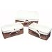 Household Essentials ML-5611 Woven-Seagrass Rectangular-Shaped Utility Baskets, Set of 3