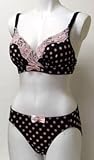 ローズマダム(Rosemadame) モールドブラジャー＆ショーツ (ギャルママ) ドット ブラック L 118-2989-01