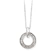 14k White Gold & Baguette Diamond Circle Pendant (0.33ctw)