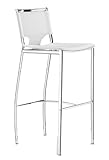Zuo Lark Bar Chair, White