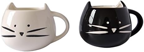 300ml Lovely Cute White Cat Coffee Milk Ceramic Mug Cup Christmas Birthday Best Gift (1, White)