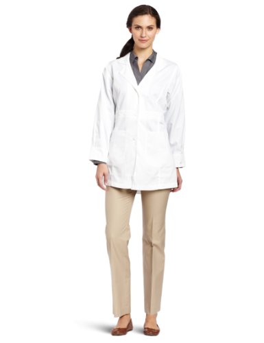 Carhartt Women's Scrubs Long Fashion Coat, White, X-Small On Sale