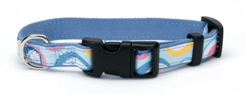 Crazy Dogs Canvas Dog Collar, 5/8-inch Wide, Adjustable 12 - 18-Inch