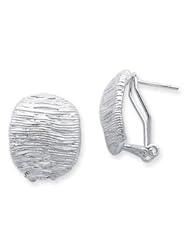 Sterling Silver Omega Back Earrings QE2928"