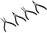 Heavy-Duty 4-Piece Snap Ring Circlip Pliers Set - 6 Length - Lifetime Warranty