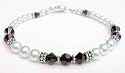 Garnet Birthstone Swarovski Crystal Beaded Bracelets