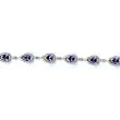 14K White Gold Sapphire and Diamond Bracelet