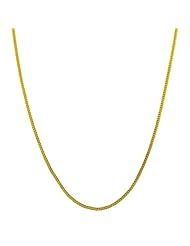 14 Karat Yellow Gold 0.9-mm Baby Curb Link Chain (18 Inch)