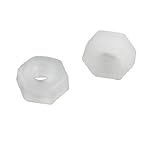 uxcell 六角ナット　六角ボルト　ファスナー　ナイロン製　ホワイト　めねじ直径3mm　20個入り