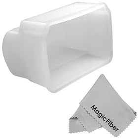 Bounce Flash Diffuser for NIKON Speedlight SB-900 Flash + Premium MagicFiber Microfiber Cleaning Cloth