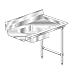Aero S/S Deluxe Soiled Dishtable, 60in x 30in, Straight Design