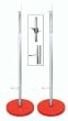 High School & Collegiate High Jump Standards Red, adjusts to 7' 6" - Sports Jump Ropes - Pair