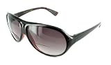 NOTORIOUS designer fashion Bifocal Sunglasses have two lenses for youthful and active men and women who need to read cell phones, maps, directions, etc. while they drive, work, read, travel or play sports in the sun. (Tortoise w/ Smoke Lens - +2.00)