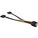 Yxflz SATA 15-Pin Male to 2 x 15-Pin Female SATA 15Pin 1 to 2Power Extension Y Splitter Cable Adapter