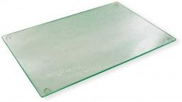 2 Piece Classic Tempered Glass Cutting Board Set. For Meat & Veggie Prep, Serve Bread, Crackers & Cheese Serving Platter