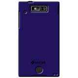 Amzer Rubberized Snap-On Crystal Hard Case for Motorola TRIUMPH - 1 Pack -Blue