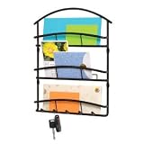 Spectrum 45310 Euro Wall Mount Letter Holder, Black