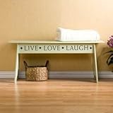 Inspirations Green Cottage Bench (Green) (18"H x 42"W x 14.25"D)