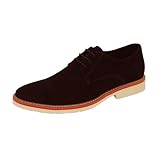 Natazzi Hand Made Italian Napa Calfskin Suede Leather Shoes Mens Plain Toe Oxford Shoe Model Bonn S-6020 Brown