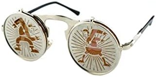 Steam Punk Gothic metal double flip great circle sunglasses retro sunglasses