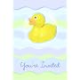Rubber Ducky Baby Shower Folded Invitations