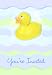 Rubber Ducky Baby Shower Folded Invitations