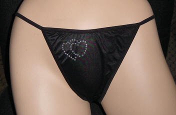 Bikini with Nailheads 2-Hearts Embellishment