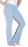 American Made Apparel Women's Stretch Cotton Yoga Pant - Baby Blue 8300 XL
