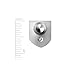 CHRISTIAN ARMY CRUSADER KNIGHTS ORDER HOSPITALLERS WHITE CROSS BLACK SHIELD PIN