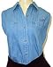 Los Angeles Dodgers Women's Sleeveless Denim Shirt, Size= Small