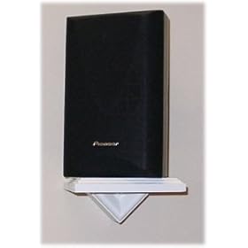 (SH-11 Modern Style set of 4) Home Theater Speaker Shelves, wall or surface mount with only two screws, 5 1/2