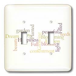 Patricia Sanders Inspirations - Seeds of Joy Inspirational Words Religion and Spirituality - Light Switch Covers - double toggle switch