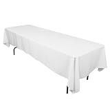 60 x 126 Inch Polyester Tablecloth White