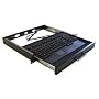 USB 19IN 1U Rackmount Keyboard Drawer Black with Built Touchpad