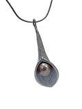 Sterling Lily and Freshwater Pearl Pendant