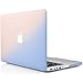 iDOO Soft Touch Plastic Hard Matte Case ONLY for MacBook Pro 13 inch with Retina Display NO CD Drive (A1425 / A1502) - Rose Quartz & Serenity