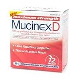 Search : Mucinex D Expectorant and Nasal Decongestant 1200 Mg Tablets, Maximum Strength, 24 ea