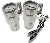 Wagan 2 Pack Stainless Steel Heated Travel Mugs