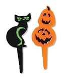 Pumpkins and Cats Halloween Cupcake Picks - 12ct