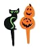 Pumpkins and Cats Halloween Cupcake Picks - 12ct